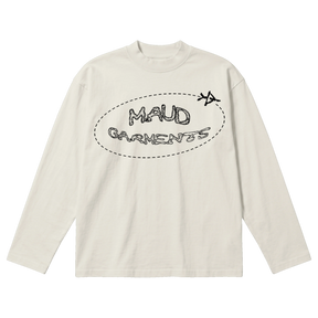 Departure Baggy L/S Tee - Off White - Front