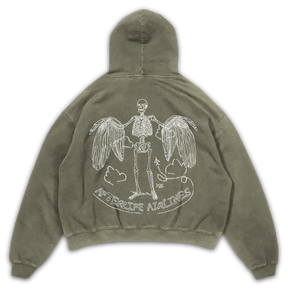 Departure Hoodie - Olive - Back