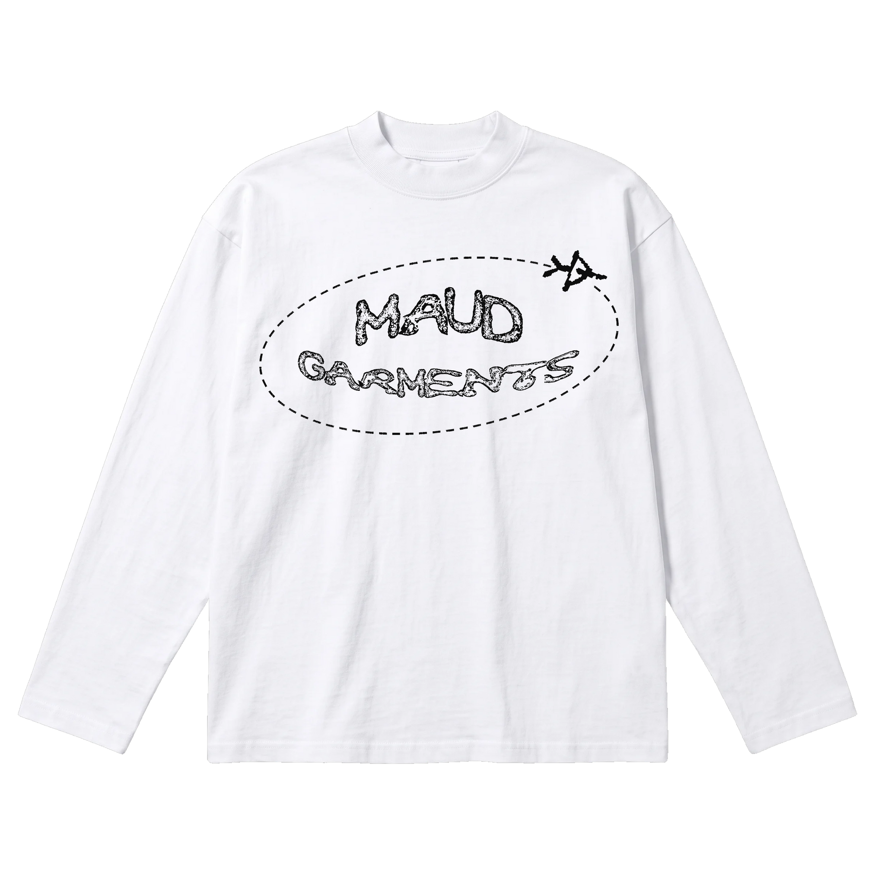 Departure Baggy L/S Tee - White - Front