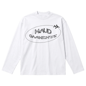 Departure Baggy L/S Tee - White - Front