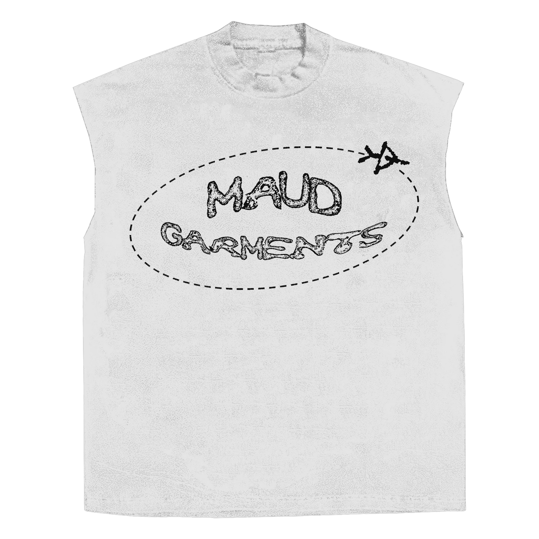 Departure Sleeveless Tee - White - Front