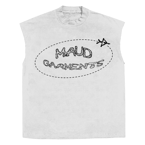 Departure Sleeveless Tee - White - Front