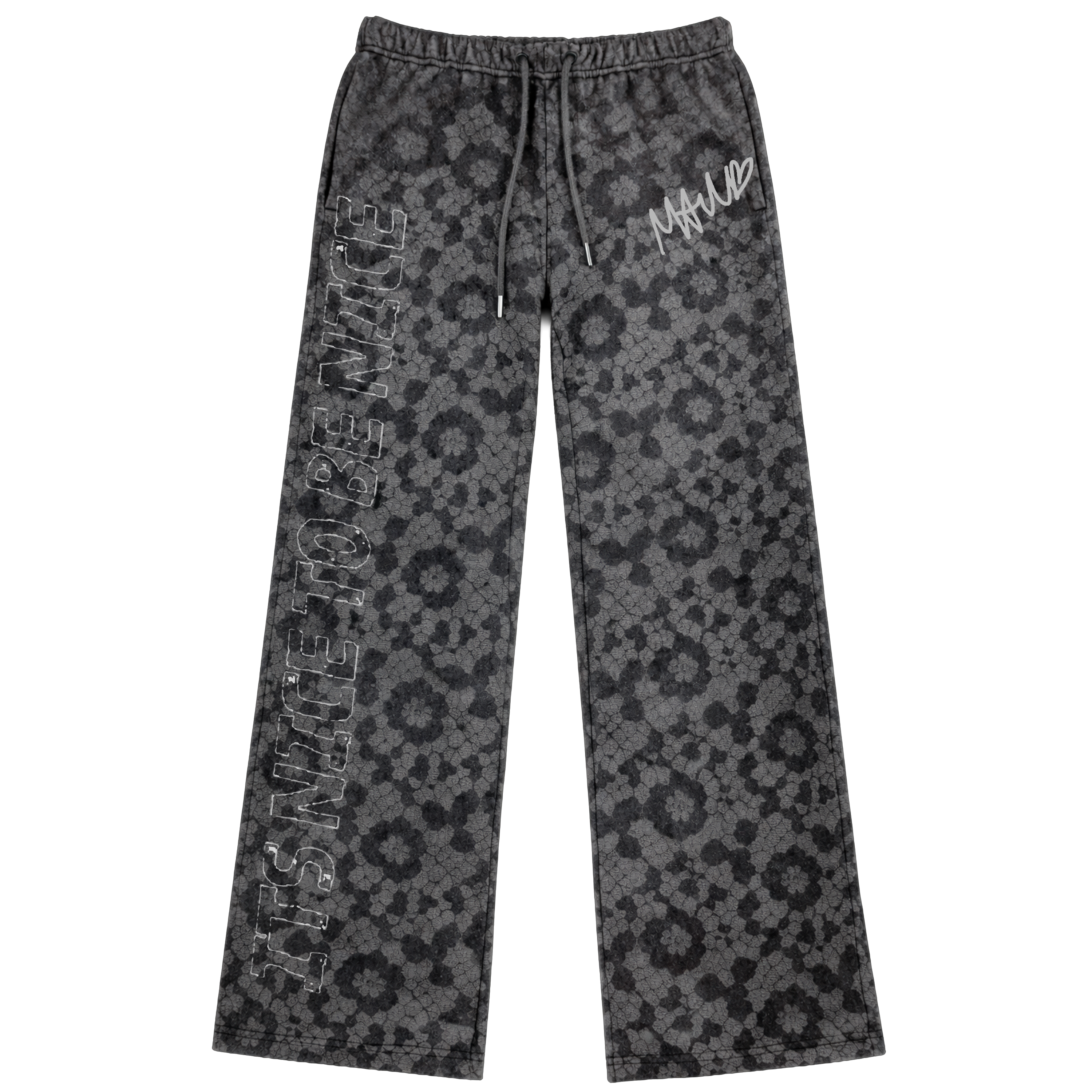 FLOWER SHOWER WIDE LEG SWEATPANTS