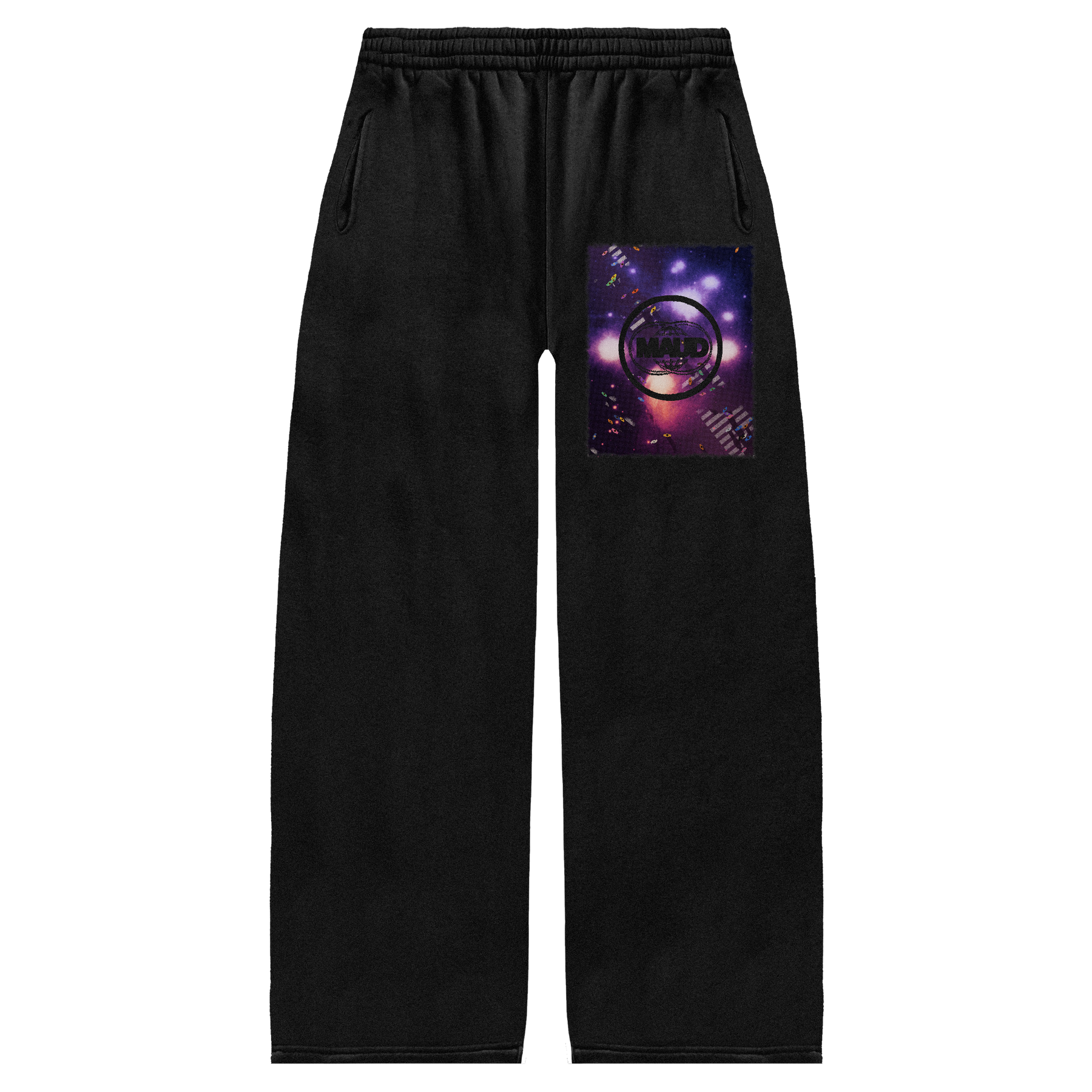Night Shift Baggy Sweatpants - Black - Front