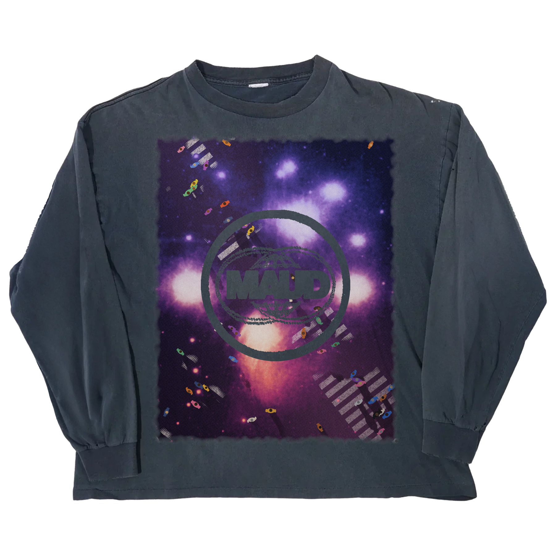 Night Shift L/S Tee - Blue - Front