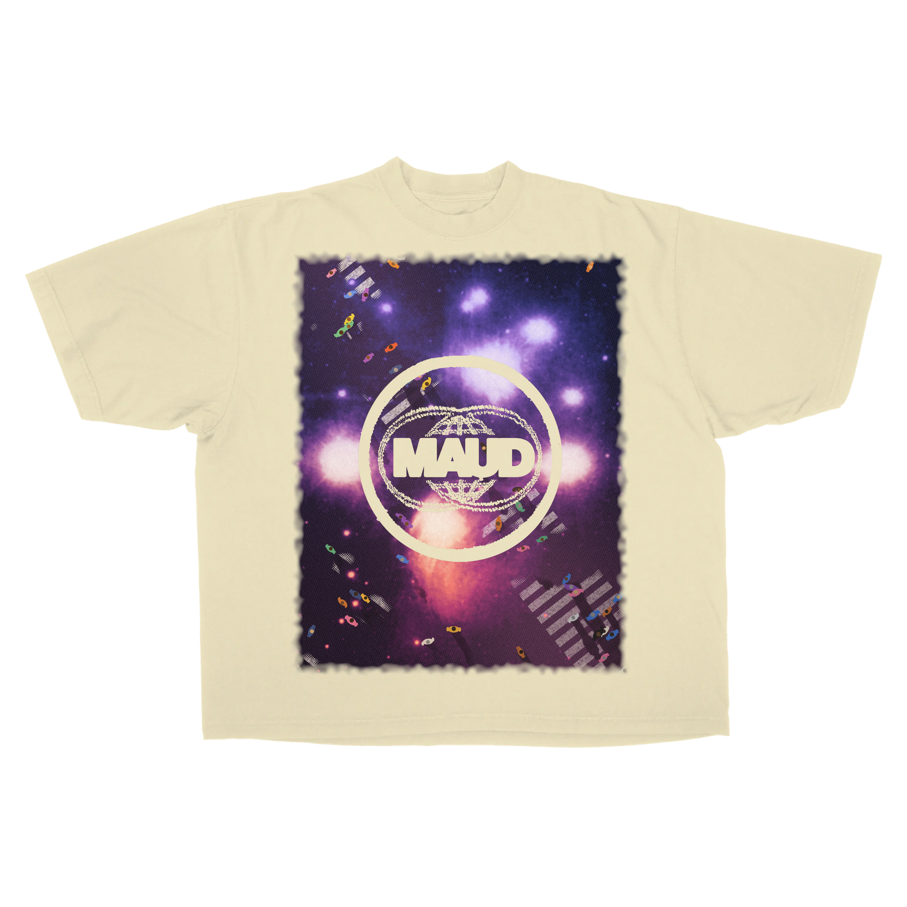 Night Shift Drop Tee - Cream - Front