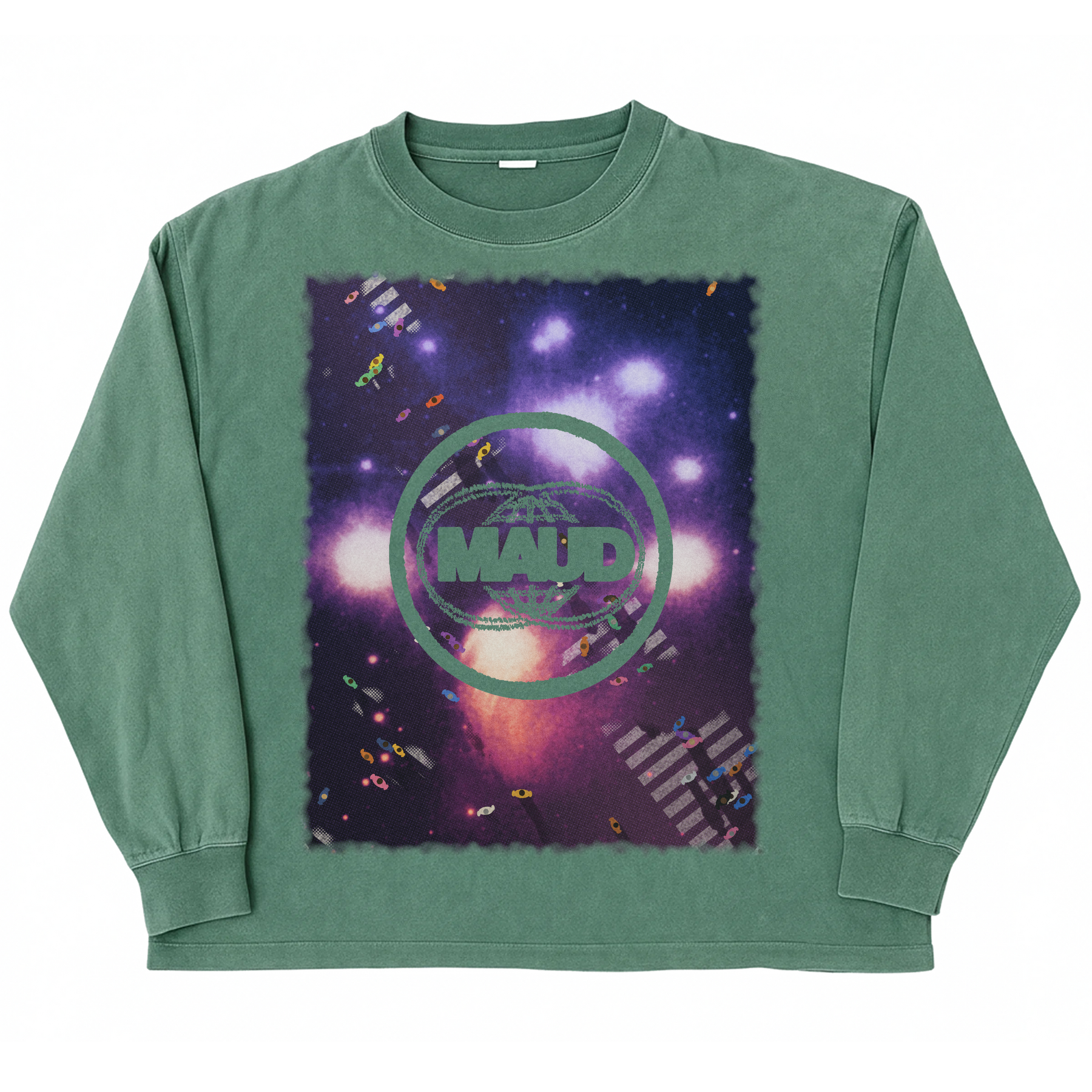 Night Shift L/S Tee - Green - Front