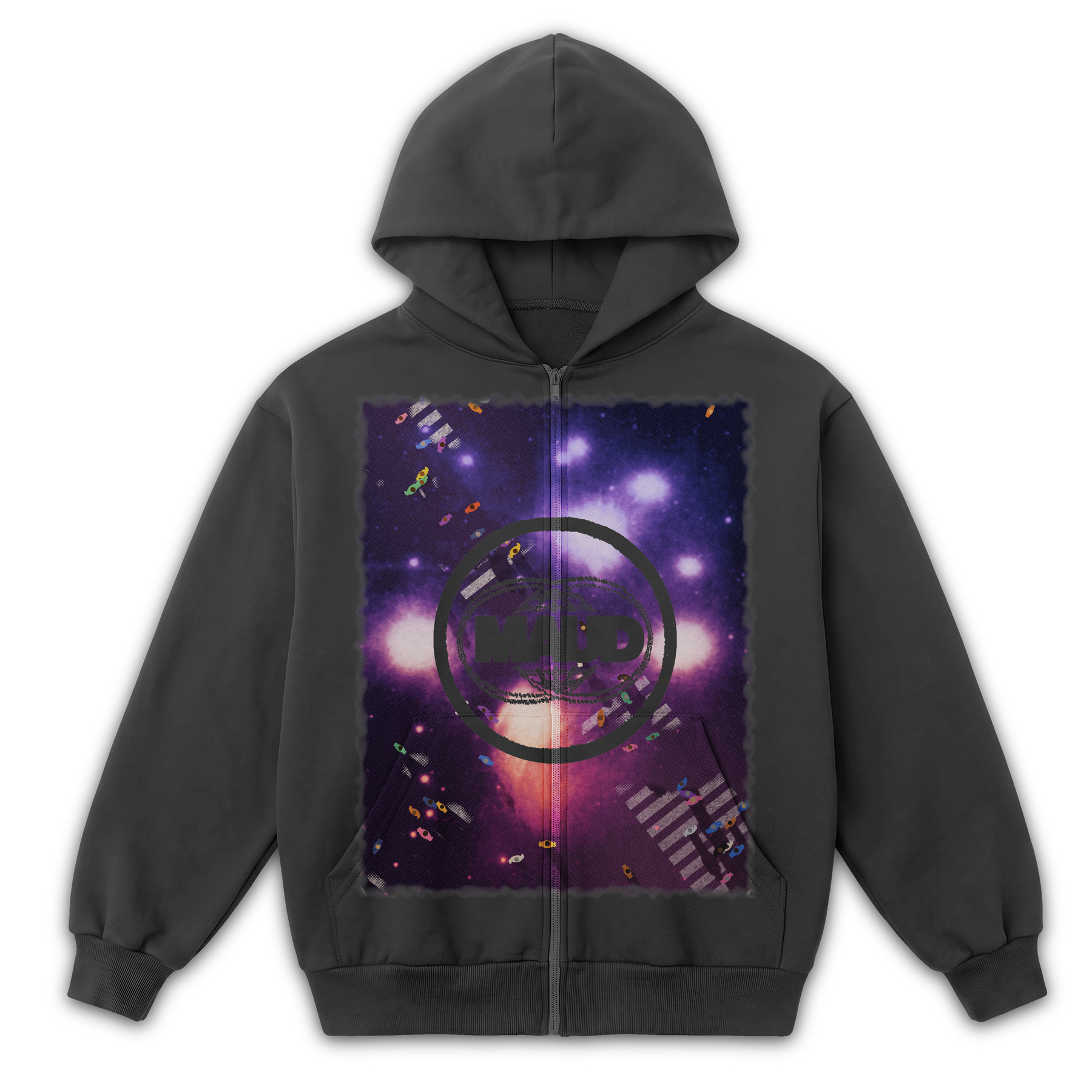 Night Shift Zip Up - Grey - Front