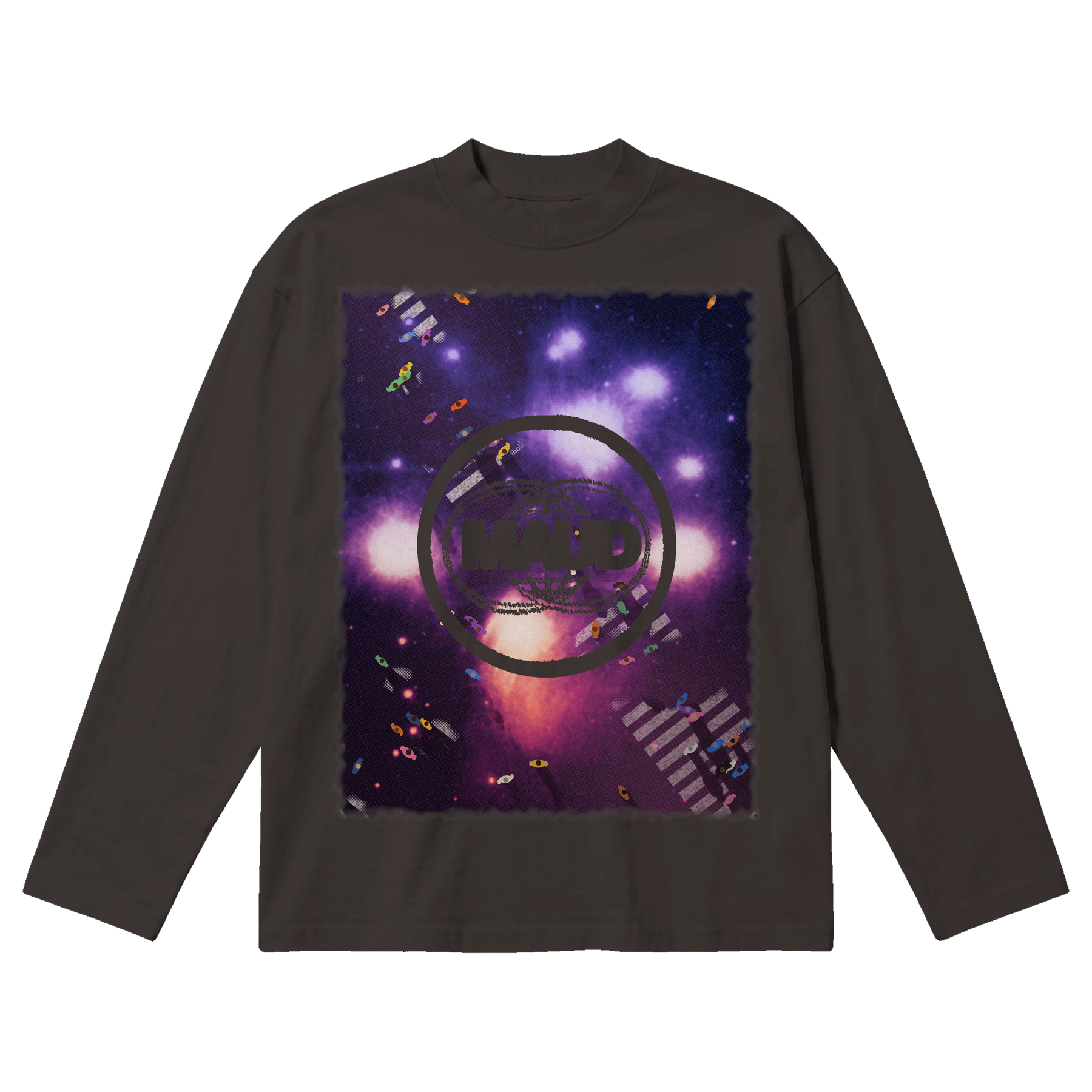 Night Shift Baggy L/S Tee - Off Black - Front