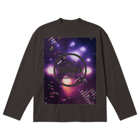 Night Shift Baggy L/S Tee - Off Black - Front