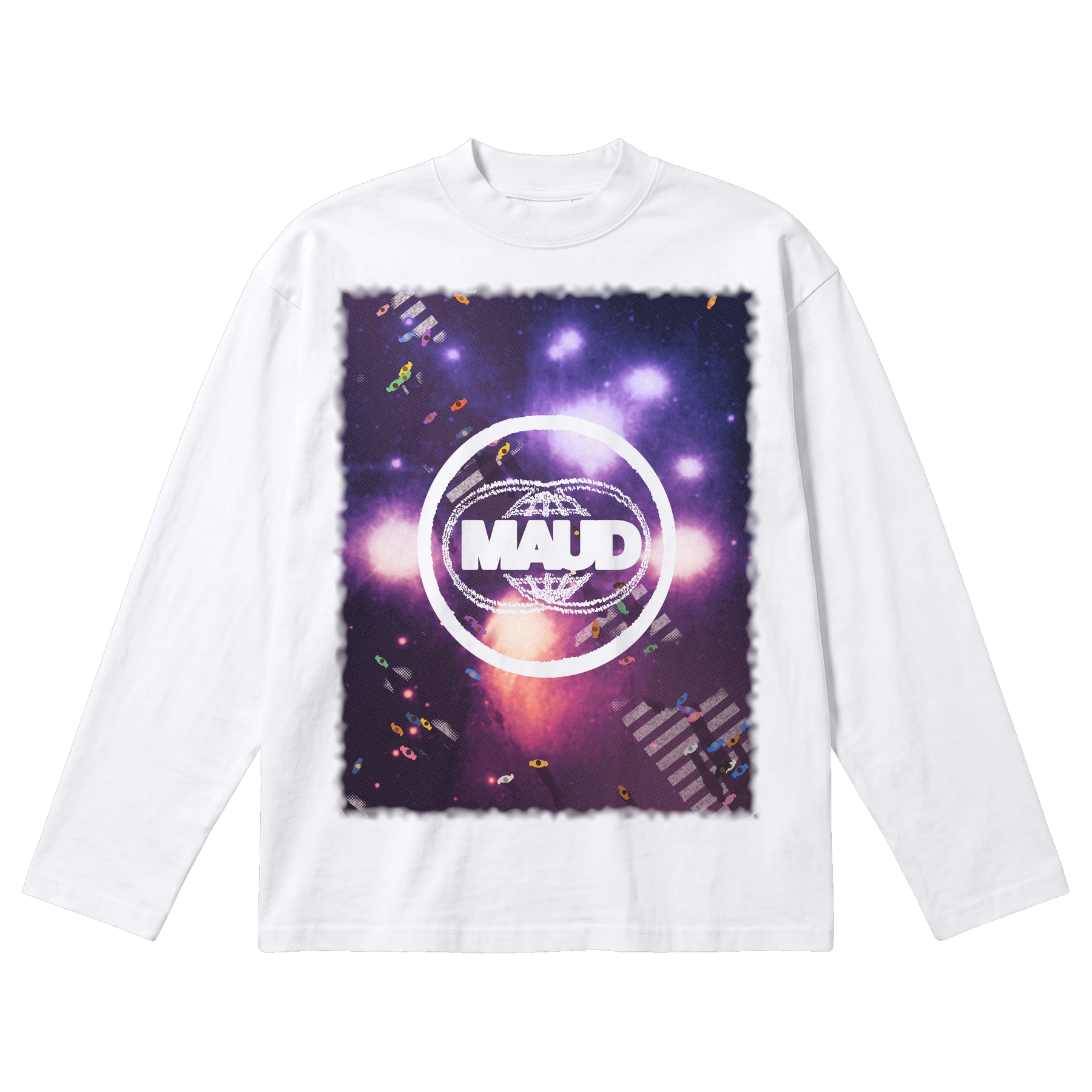 Night Shift Baggy L/S Tee - White - Front
