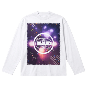 Night Shift Baggy L/S Tee - White - Front