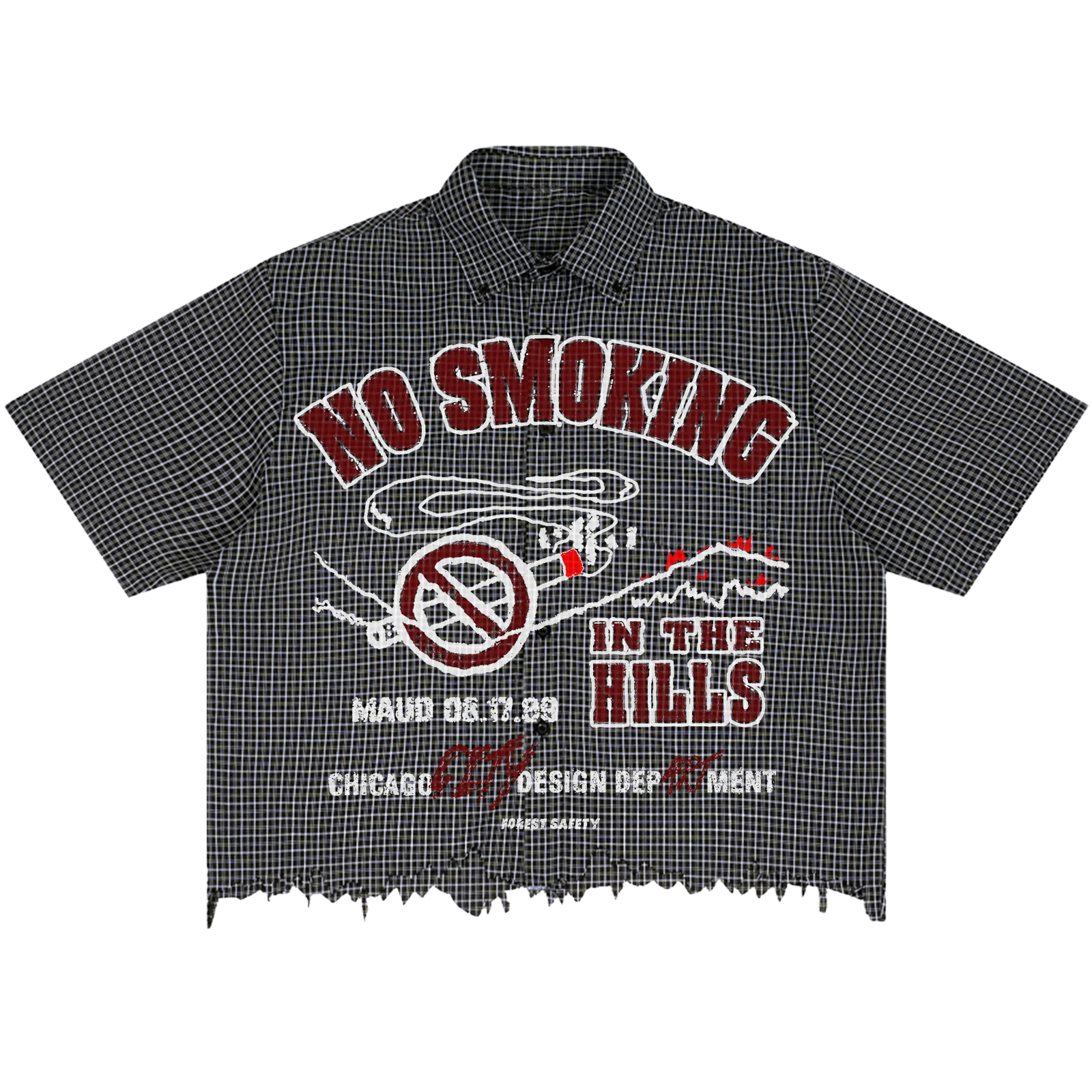 Hillside '99 Distress Button Up