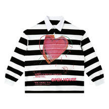 Open House Stripe Polo - Black - Front
