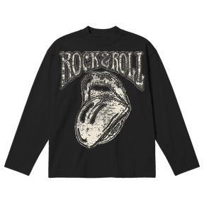 Rock & Roll Baggy L/S Tee - Black - Front