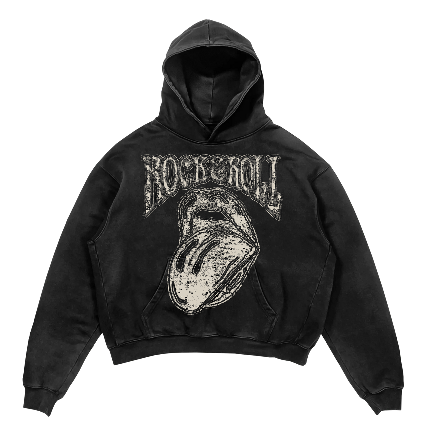 Rock & Roll Hoodie - Black - Front