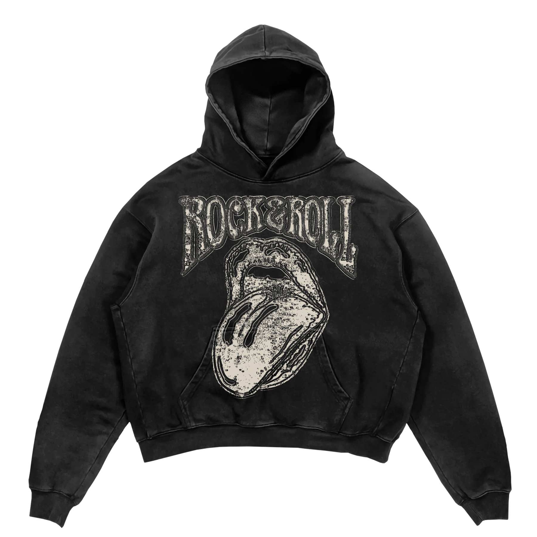 Rock & Roll Hoodie - Black - Front