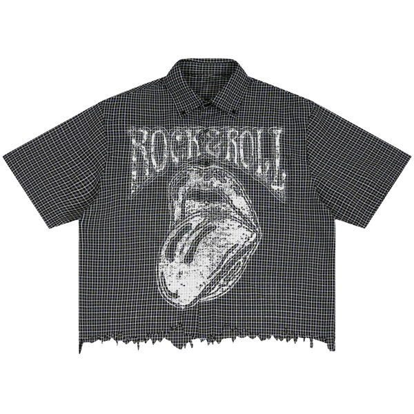 Rock & Roll Distress Button Up - Front