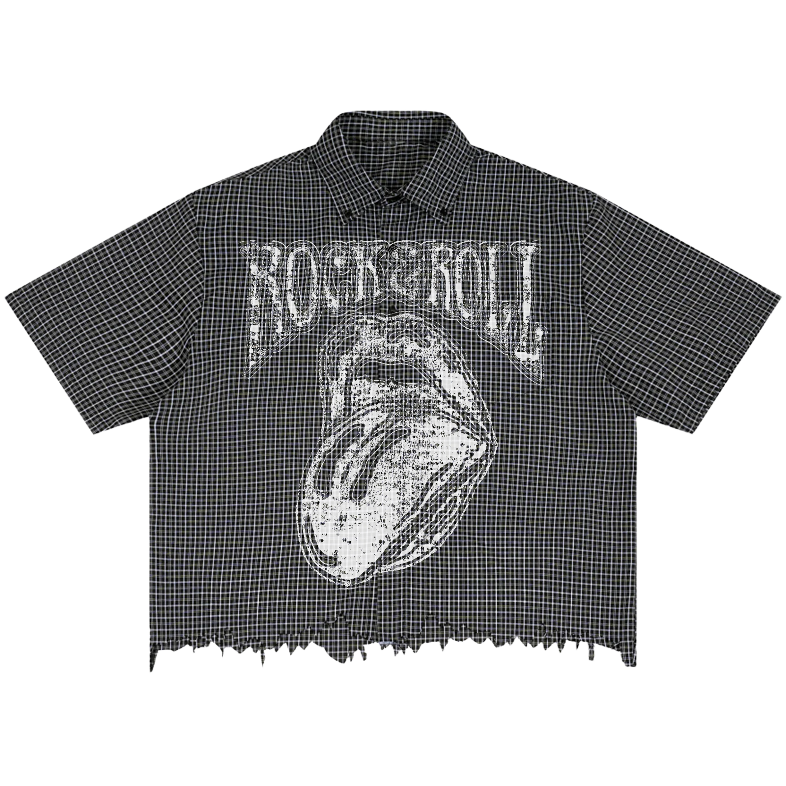 Rock & Roll Distress Button Up - Front