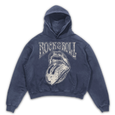 Rock & Roll Hoodie - Blue - Front