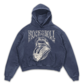 Rock & Roll Hoodie - Blue - Front