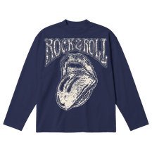 Rock & Roll Baggy L/S Tee - Blue - Front