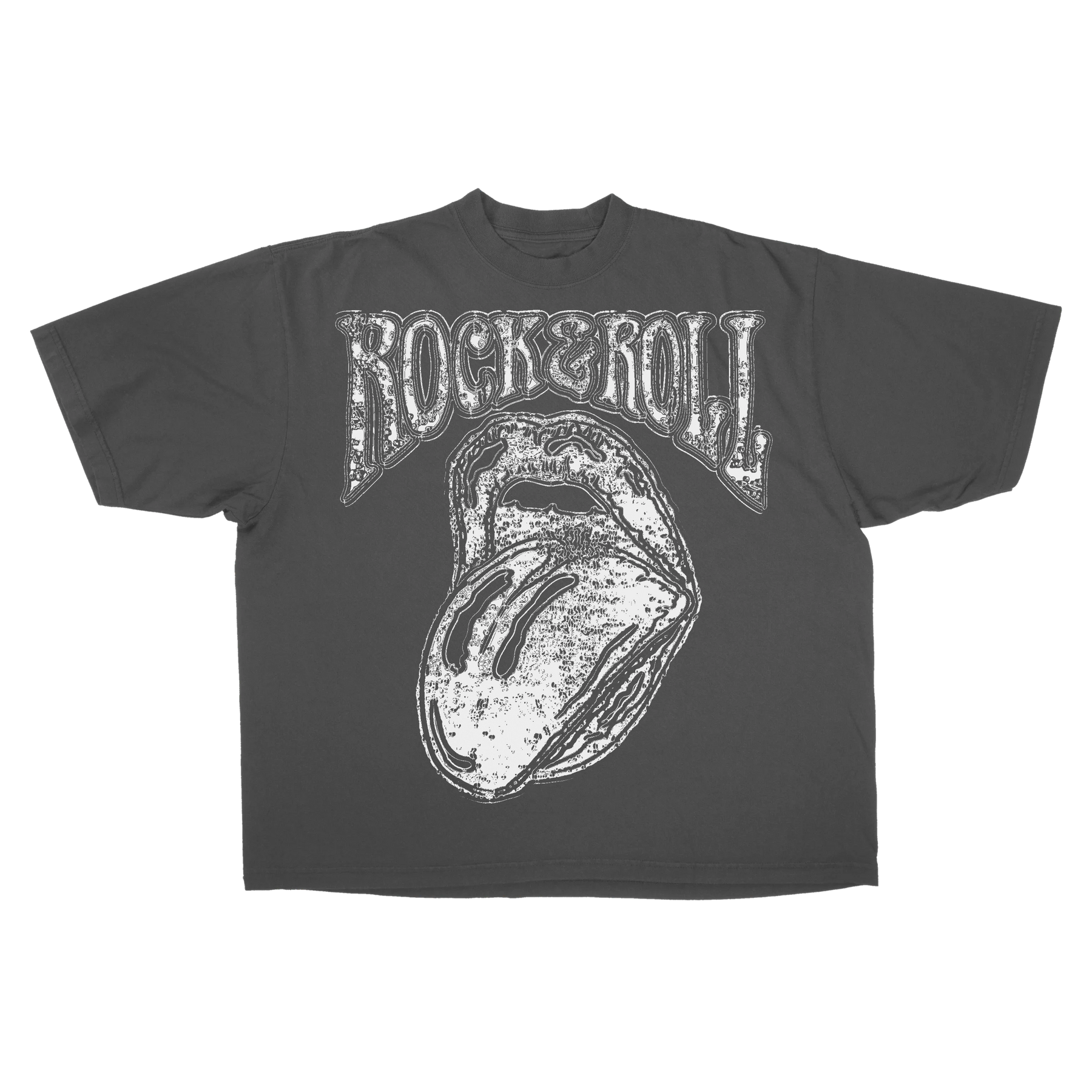 Rock & Roll Drop Tee - Grey - Front
