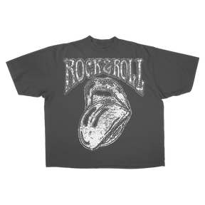 Rock & Roll Drop Tee - Grey - Front
