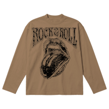 Rock & Roll Baggy L/S Tee - Latte - Front