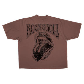 Rock & Roll Drop Tee - Mocha - Front