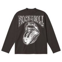 Rock & Roll Baggy L/S Tee - Off Black - Front