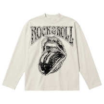Rock & Roll Baggy L/S Tee - Off White - Front