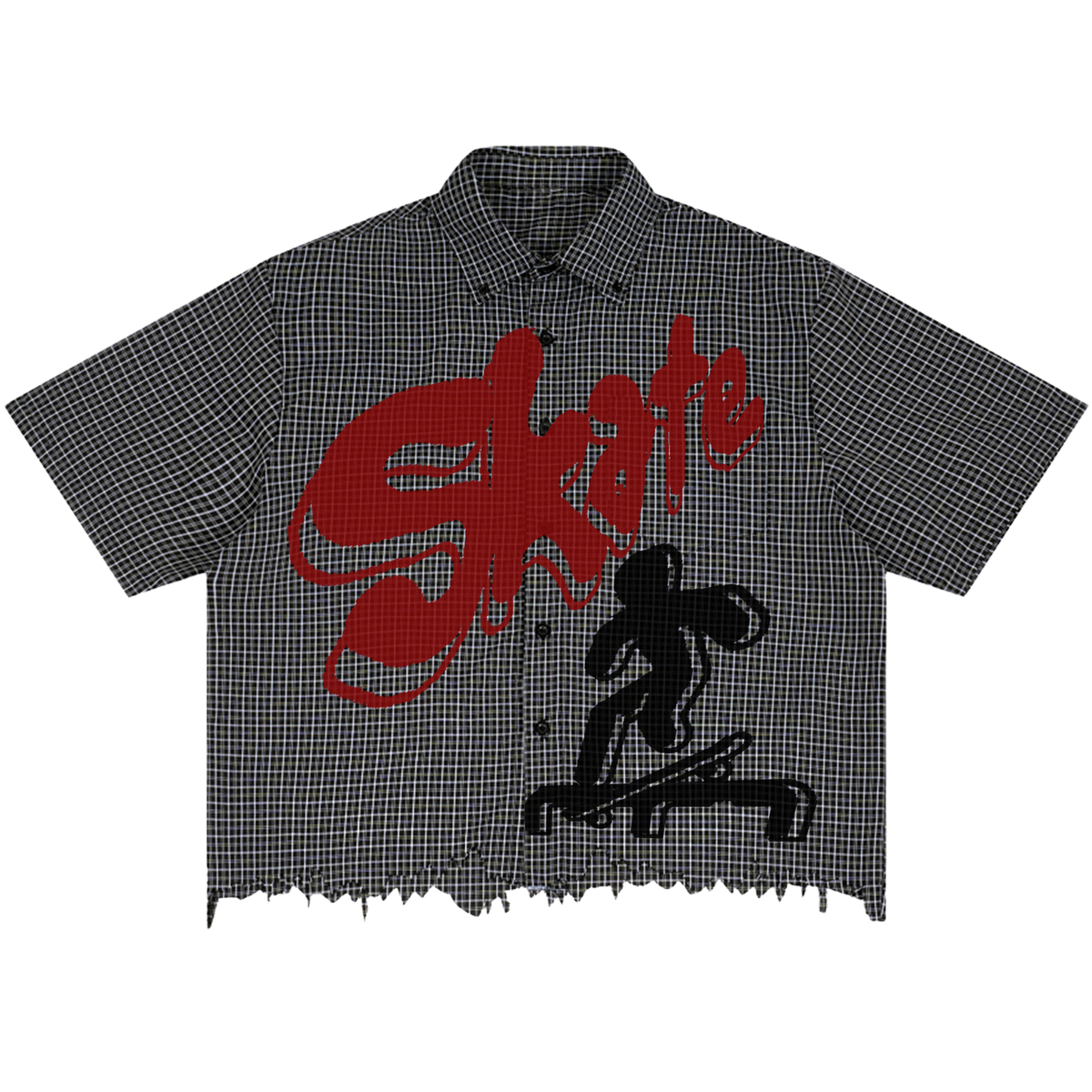 Skate Distress Button Up