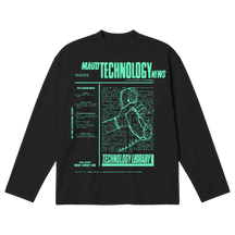 Tech News Baggy L/S Tee - Black - Front