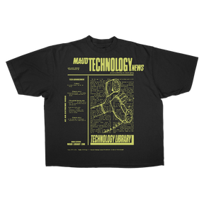 Tech News Drop Tee - Black - Front