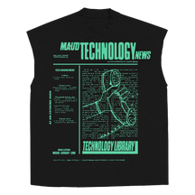 Tech News Sleeveless Tee - Black - Front