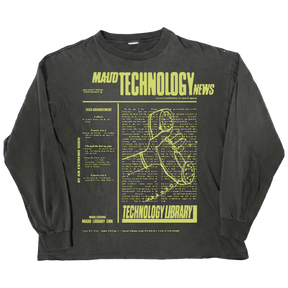 Tech News L/S Tee - Black - Front