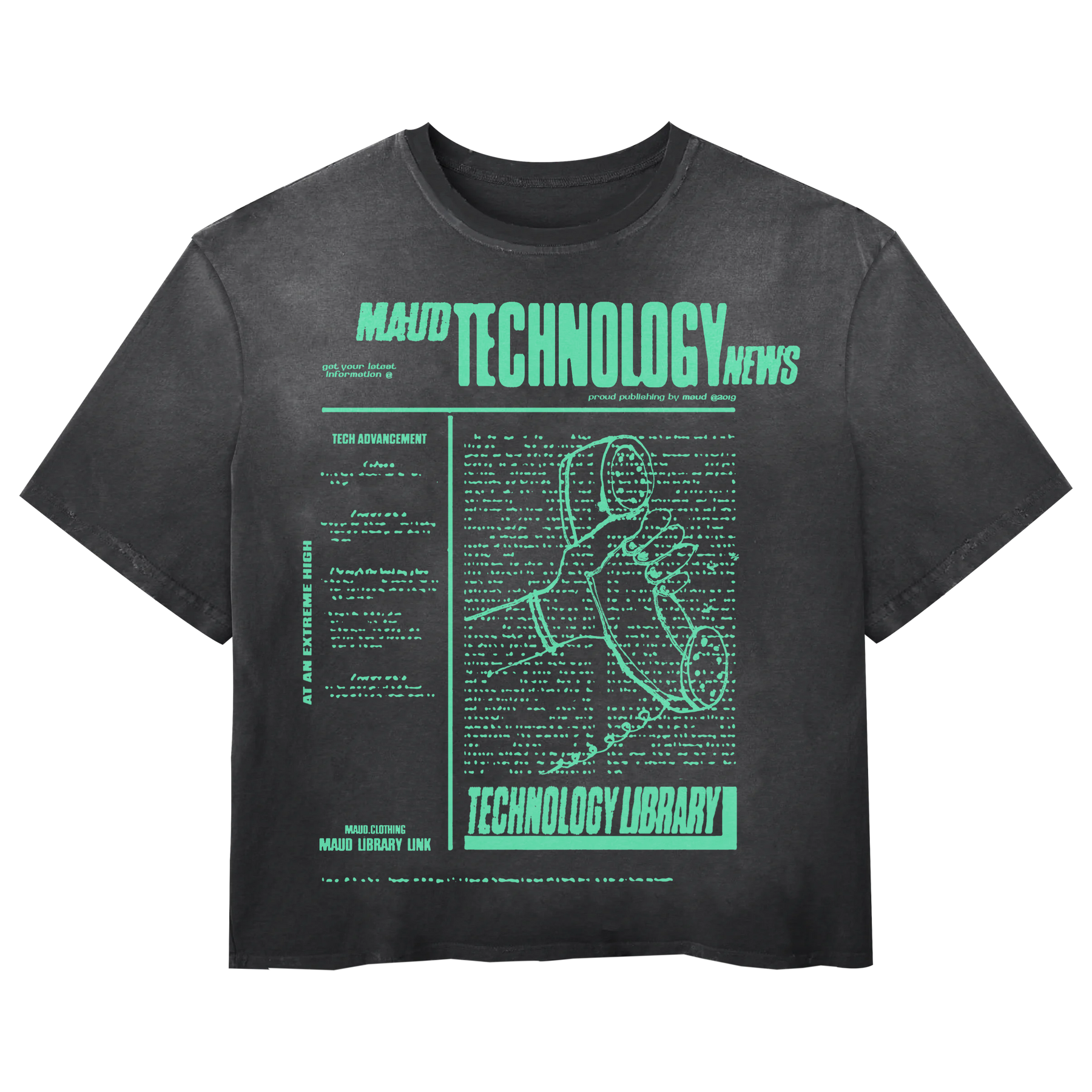 Tech News Tee - Black - Front