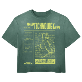 Tech News Tee - Green - Front