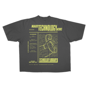 Tech News Drop Tee - Grey - Front