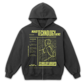 Tech News Zip Up - Grey - Front