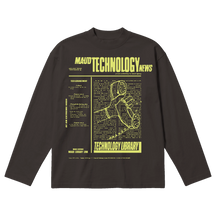 Tech News Baggy L/S Tee - Off Black - Front