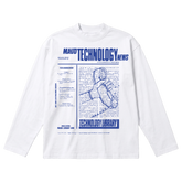 Tech News Baggy L/S Tee - White - Front
