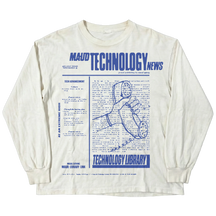 Tech News L/S Tee - White - Front