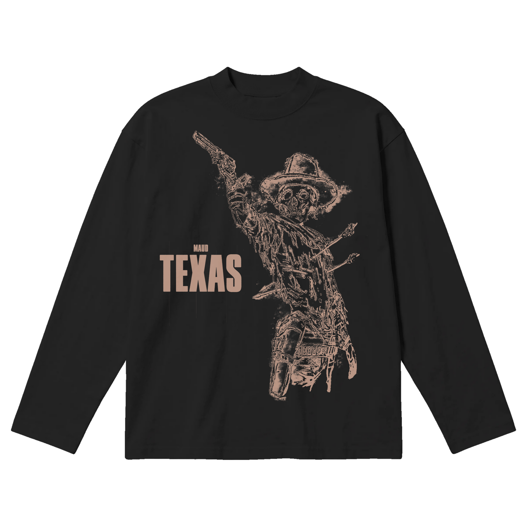 Texas Baggy L/S Tee - Black - Front