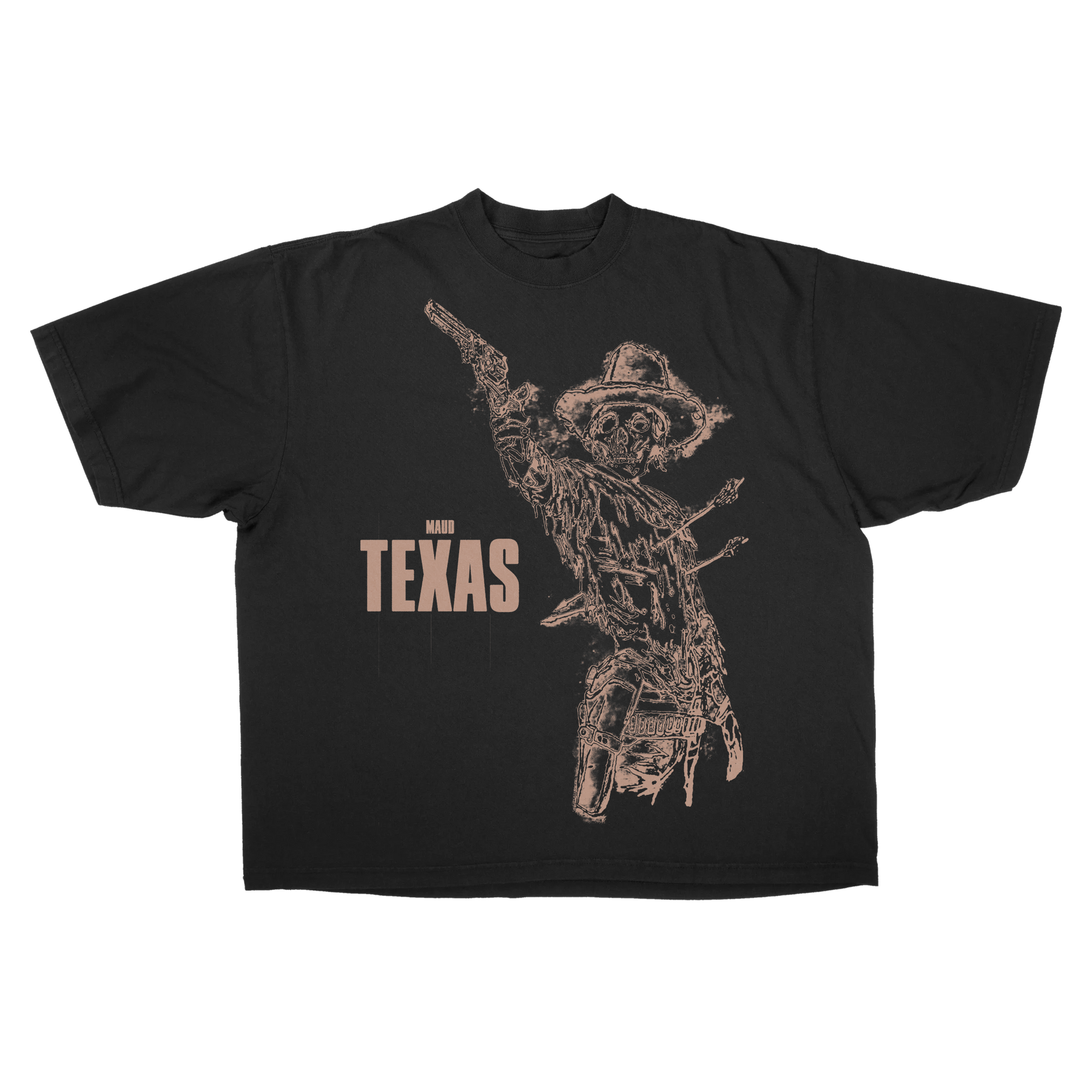 Texas Drop Tee - Black - Front