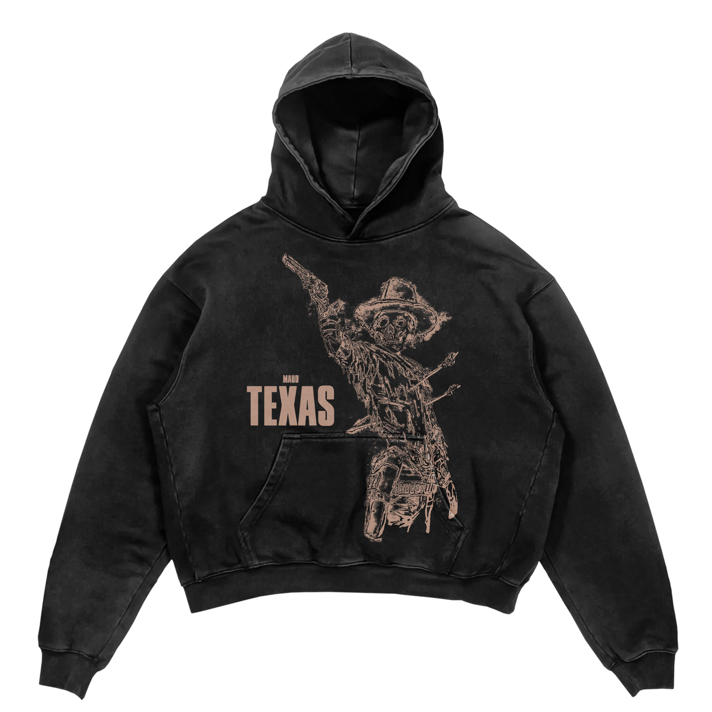 Texas Hoodie - Black - Front