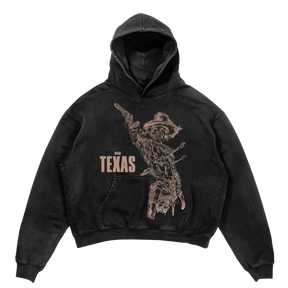 Texas Hoodie - Black - Front