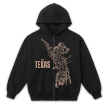 Texas Zip Up - Black - Front