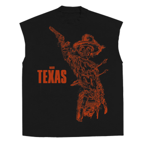 Texas Sleeveless Tee - Black - Front